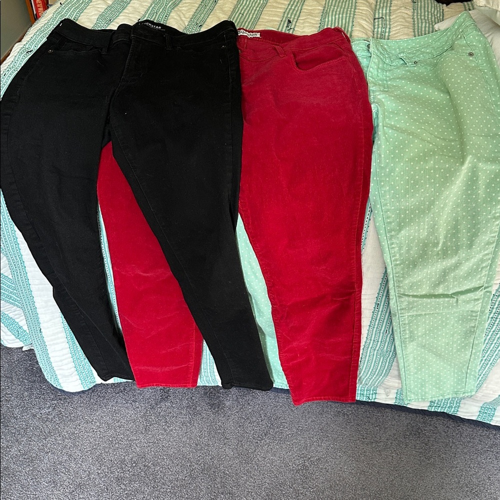 Set of Three Skinny Pants